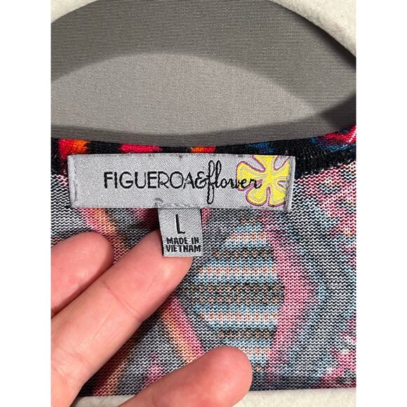 Figueroa & Flower Women's Large Boho Peasant Flowy Cardiagn Hippie Cocktail - Picture 3 of 14